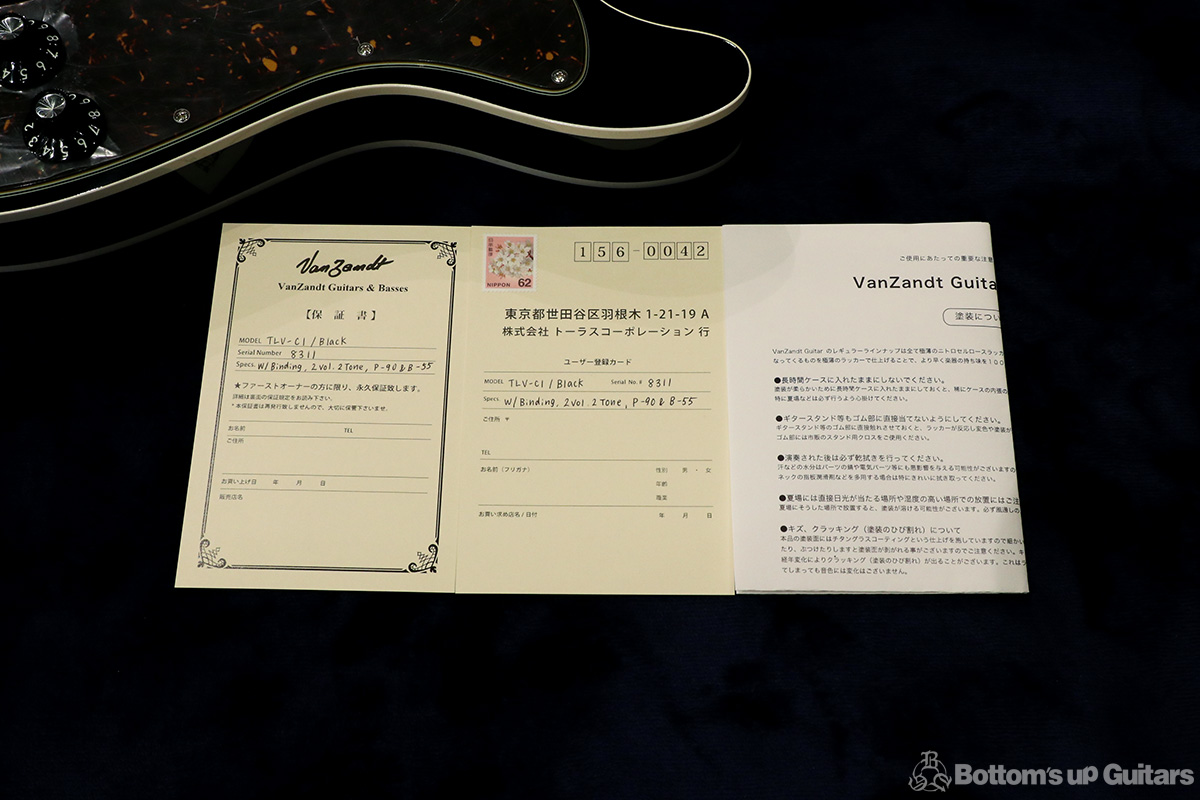 Vanzandt {BUG} TLV-C1 Black with Binding ヴァンザント P-90 & B55 PU搭載《当社オーダーモデル!》